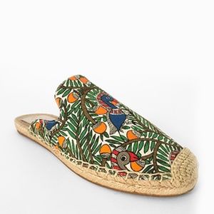 Tory Burch Print Canvas Mule Espadrille
